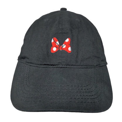 Minnie Mouse Polka Dot Bow Slideback Hat Black One Size Embroidered Disney