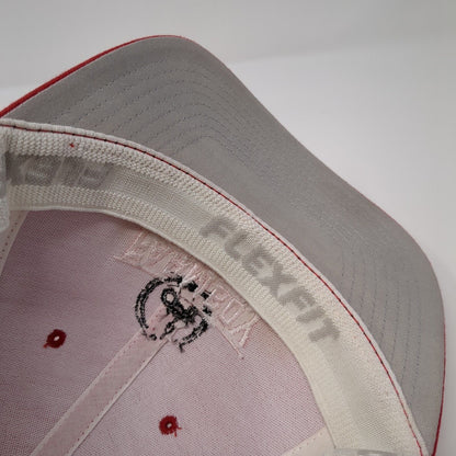 Farmboy Smokehouse Original Farm Recipes Fitted Trucker Hat Red OS Flexfit Mesh