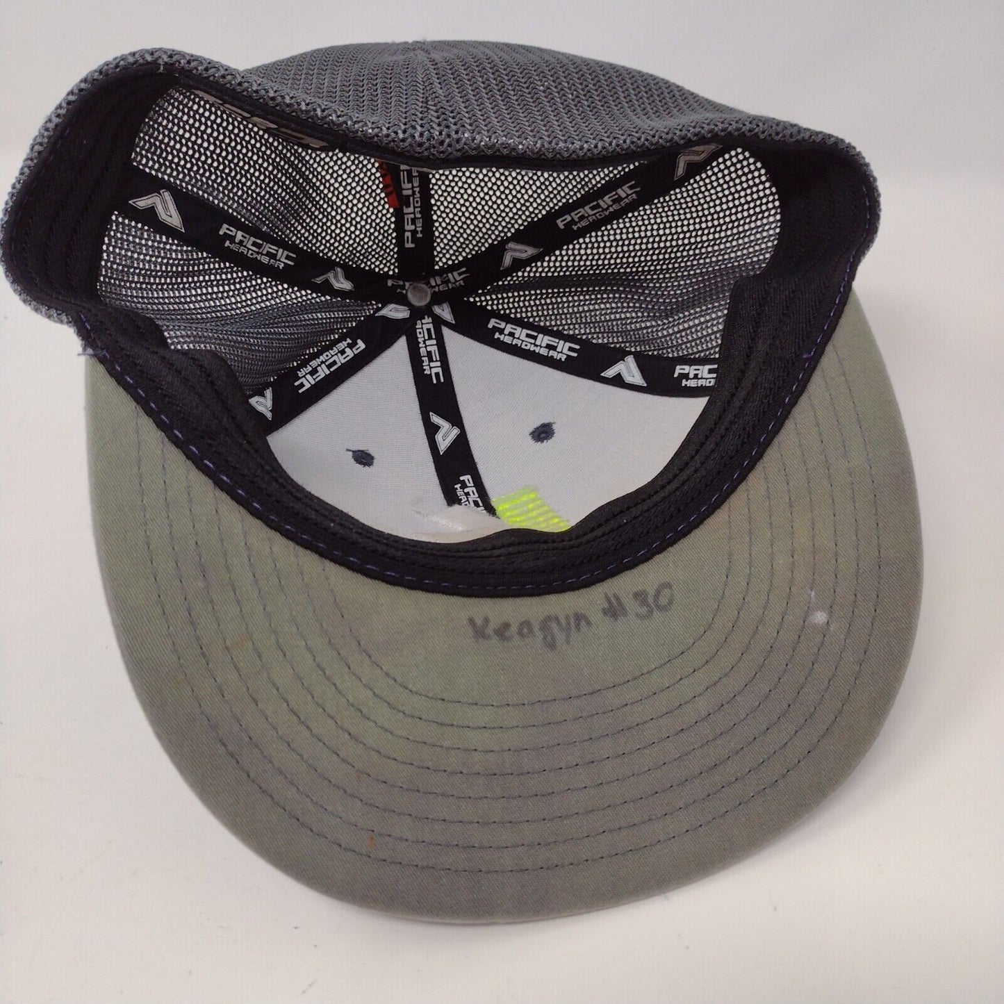 Lightning Bolt Fitted Mesh Back Trucker Hat Multi S-M Embroidered