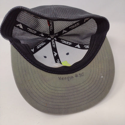 Lightning Bolt Fitted Mesh Back Trucker Hat Multi S-M Embroidered