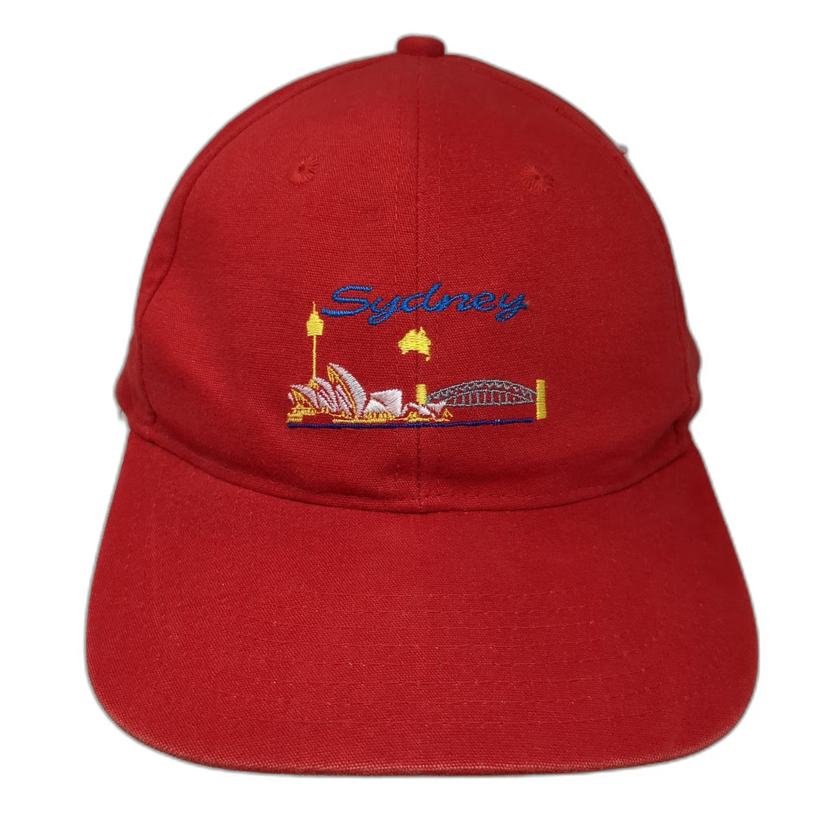 Snapback Red One Size Sydney Australia Opera House Harbour Bridge Graphic Hat
