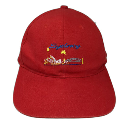 Snapback Red One Size Sydney Australia Opera House Harbour Bridge Graphic Hat