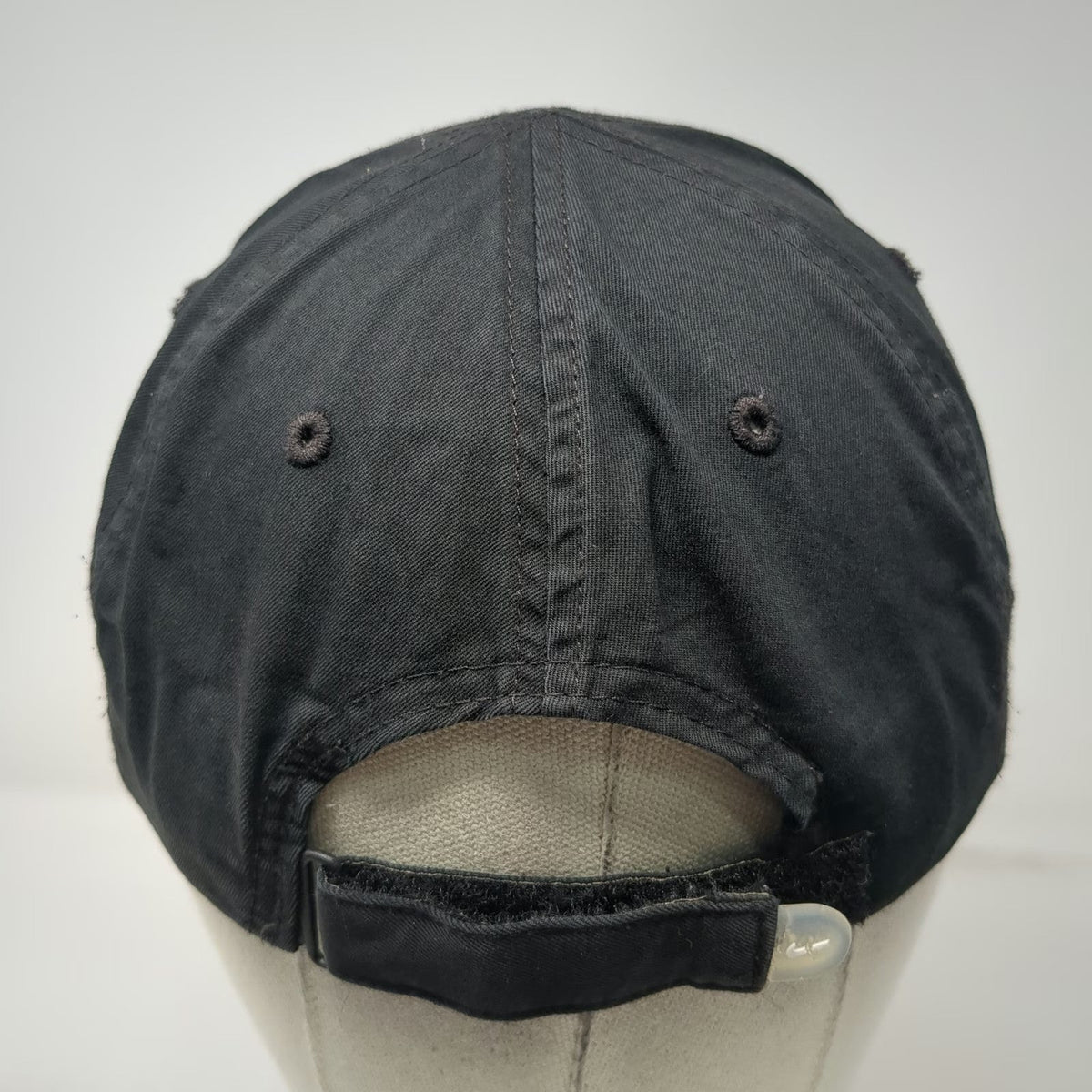 Nike Baseball Cap Black Strapback Embroidered Swoosh Logo Cotton Hat Vintage