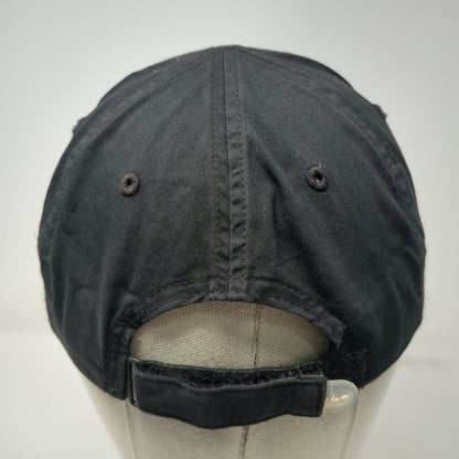 Nike Baseball Cap Black Strapback Embroidered Swoosh Logo Cotton Hat Vintage