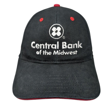 Central Bank of The Midwest Strapback Hat Black OS Adjustable Embroidered Otto
