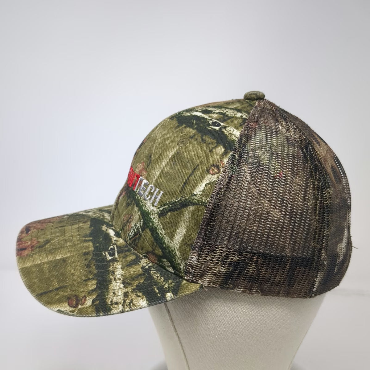 Outdoor Cap Baseball Green Red One Size Camo Cementtech Logo Mesh Strapback Hat