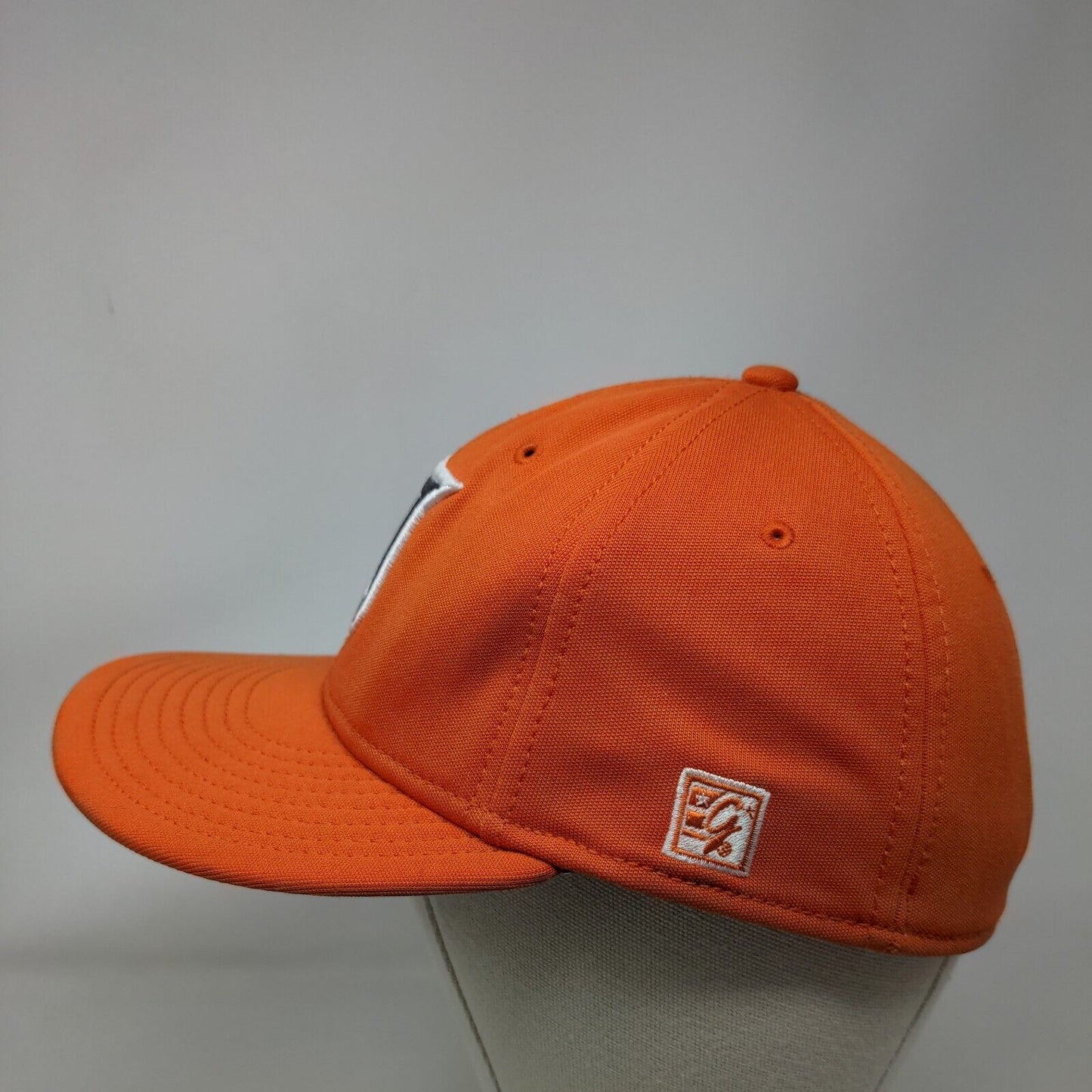 The Game Fitted Hat Orange Size M Embroidered U Logo 100% Polyester