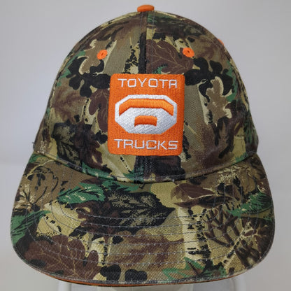Toyota Trucks Baseball Cap Green Camo One Size Strapback Orange Accents Hat