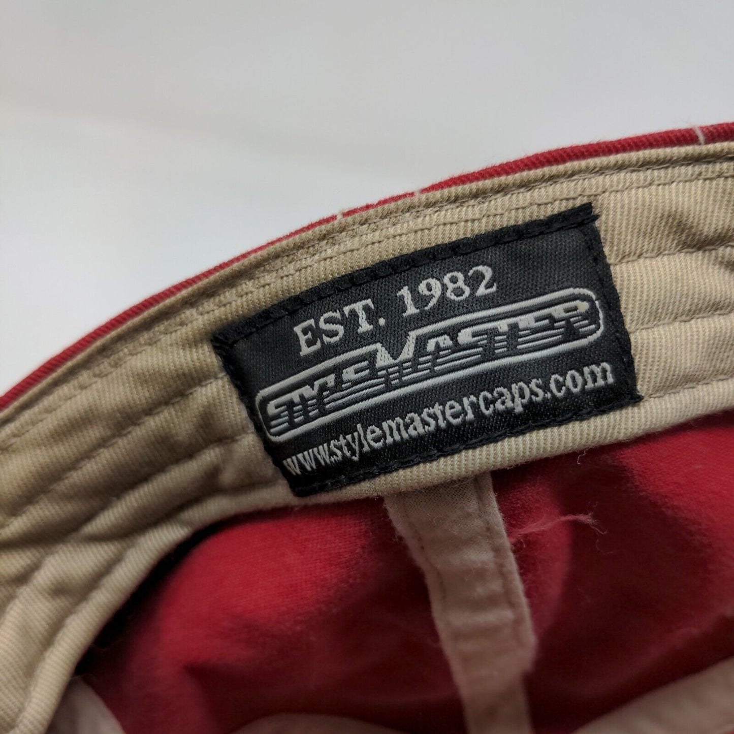 Jim Beam Racing Men's Slideback Hat Red Size OSFA Embroidered Big Logo
