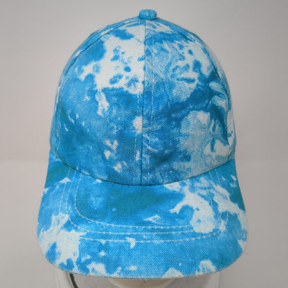 Unbranded Strapback Hat Blue One Size Adjustable Tie Dye Blank 6 Panel