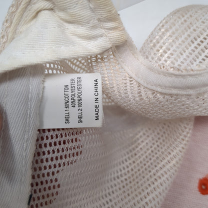 EB Snapback Mesh Back Trucker Hat Orange One Size Colorblock Richardson