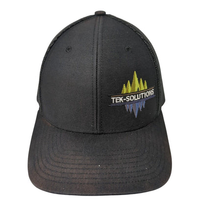 Tek-Solutions Snapback Trucker Hat Black OS Adjustable Mesh Back Richardson