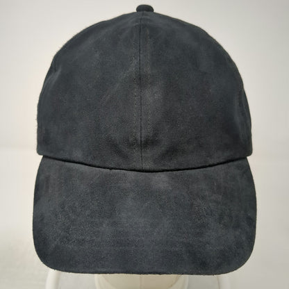 Weatherproof Baseball Cap Black One Size Faux Suede Strapback Hat Logo Outdoor