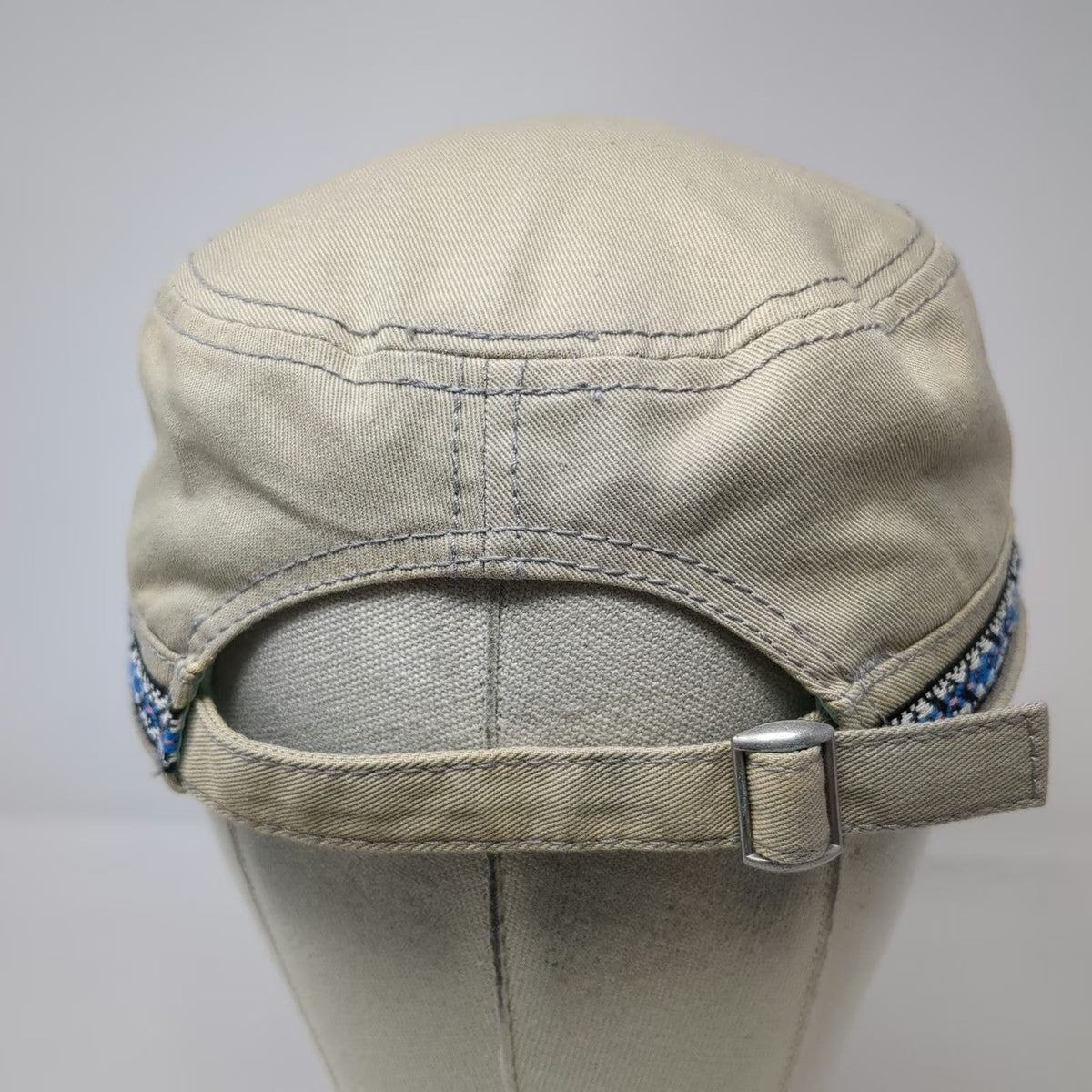 Trust Your Journey Army Cap Beige One Size Picasso Quote Heart Patterned Hat