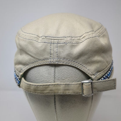 Trust Your Journey Army Cap Beige One Size Picasso Quote Heart Patterned Hat