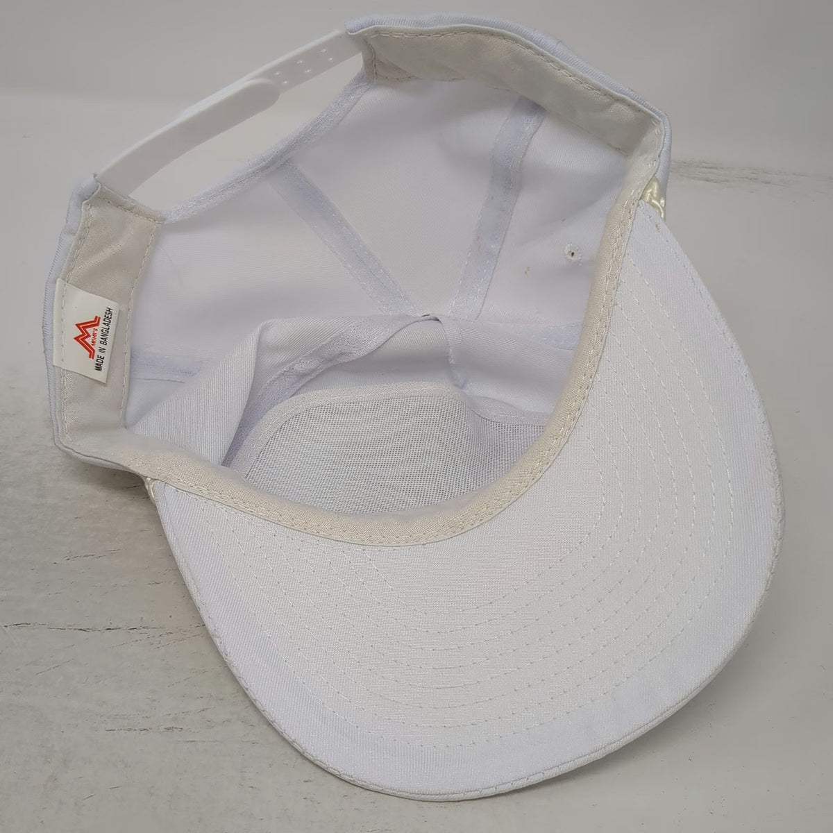 Mohr's 5 Panel White One Size Hat Boise State University Truck Driving Semi Rope
