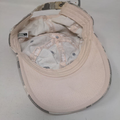 PUMA Slideback Hat Gray Camouflage One Size Adjustable 6 Panel