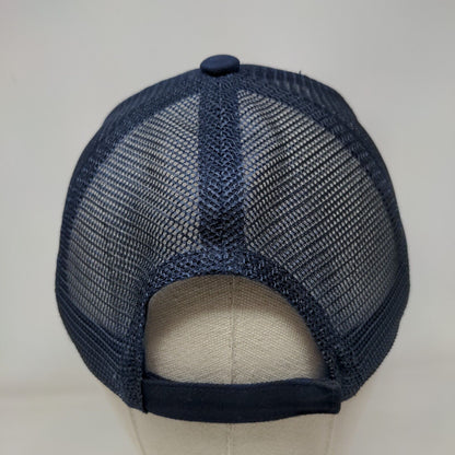 Executive Steam Clean Strapback Trucker Hat Blue One Size Mesh Back
