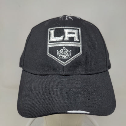 Reebok Men's NHL Strapback Hat Black OSFA Embroidered LA Kings Logo Polyester