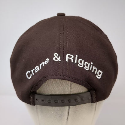 Mr. Crane Inc Crane & Rigging Brown 5 Panel Hat OS Embroidered USA Vintage