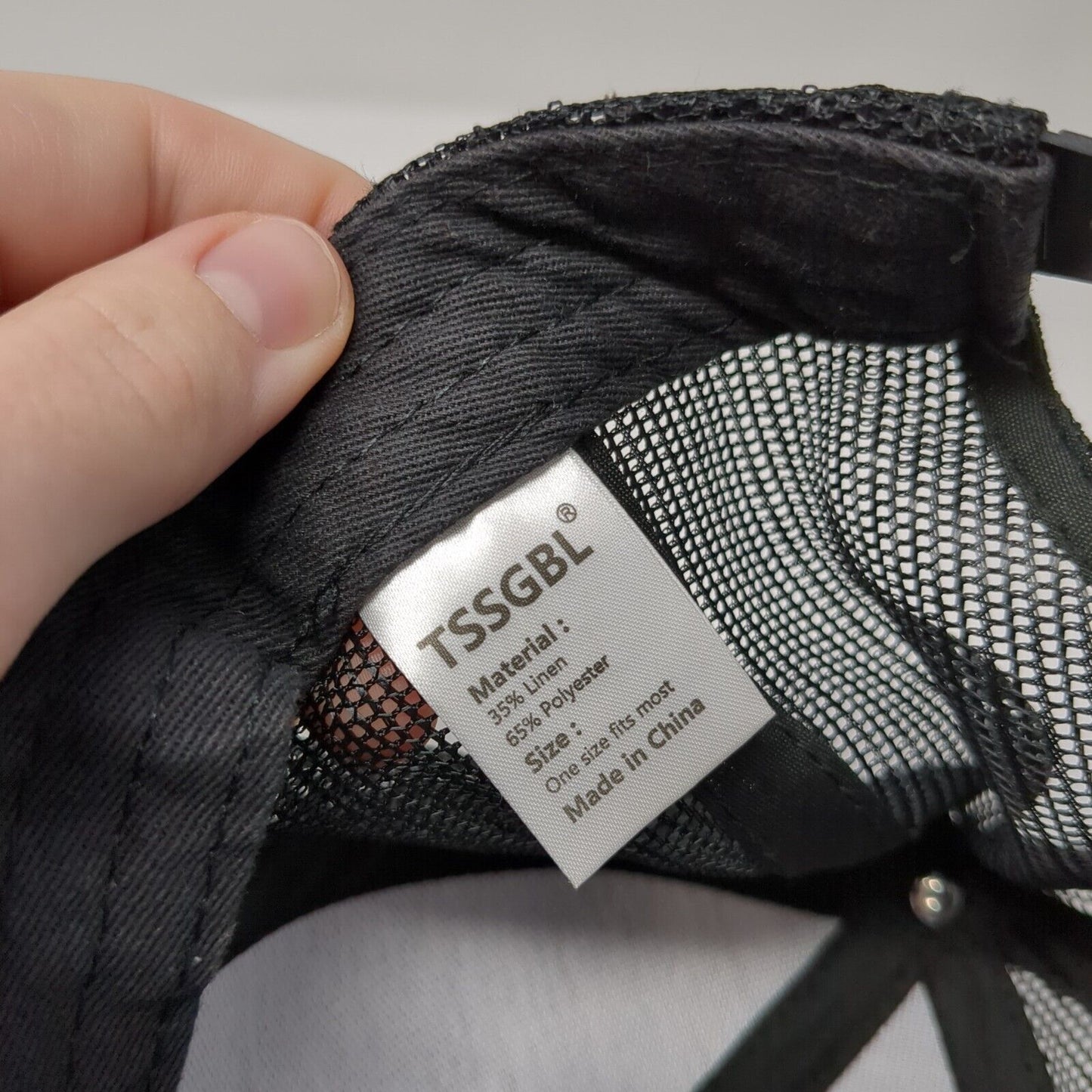 TSSGBL Snapback Mesh Back Trucker Hat Black OSFM Adjustable Blank