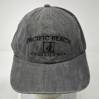 Cameo Baseball Cap Gray One Size Pacific Beach California Sailboat Buckle Hat