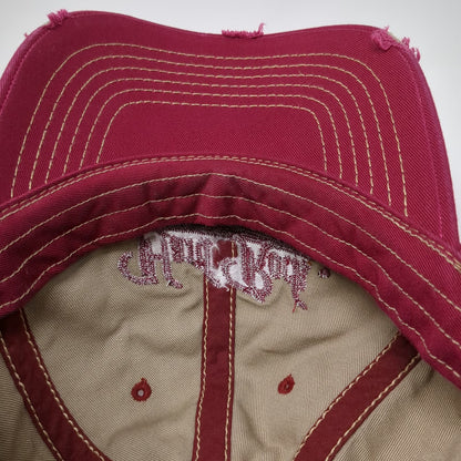 Hard Rock Cafe Baseball Cap Red One Size Honolulu Embroidered Slideback Hat