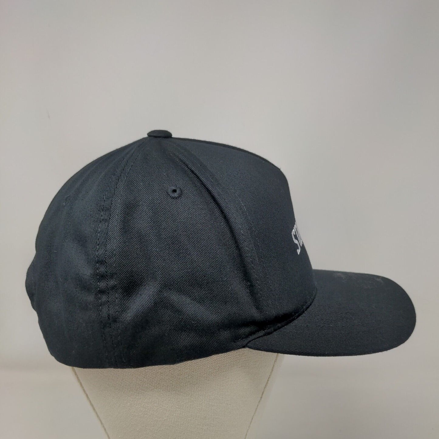 Stance Snapback Hat Black One Size Embroidered Adjustable Vent Holes