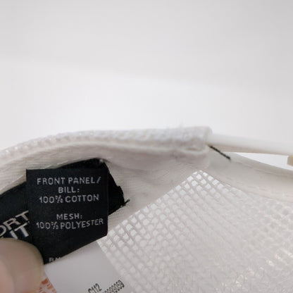 Locusview Snapback Trucker Hat Orange One Size Mesh Back Port Authority