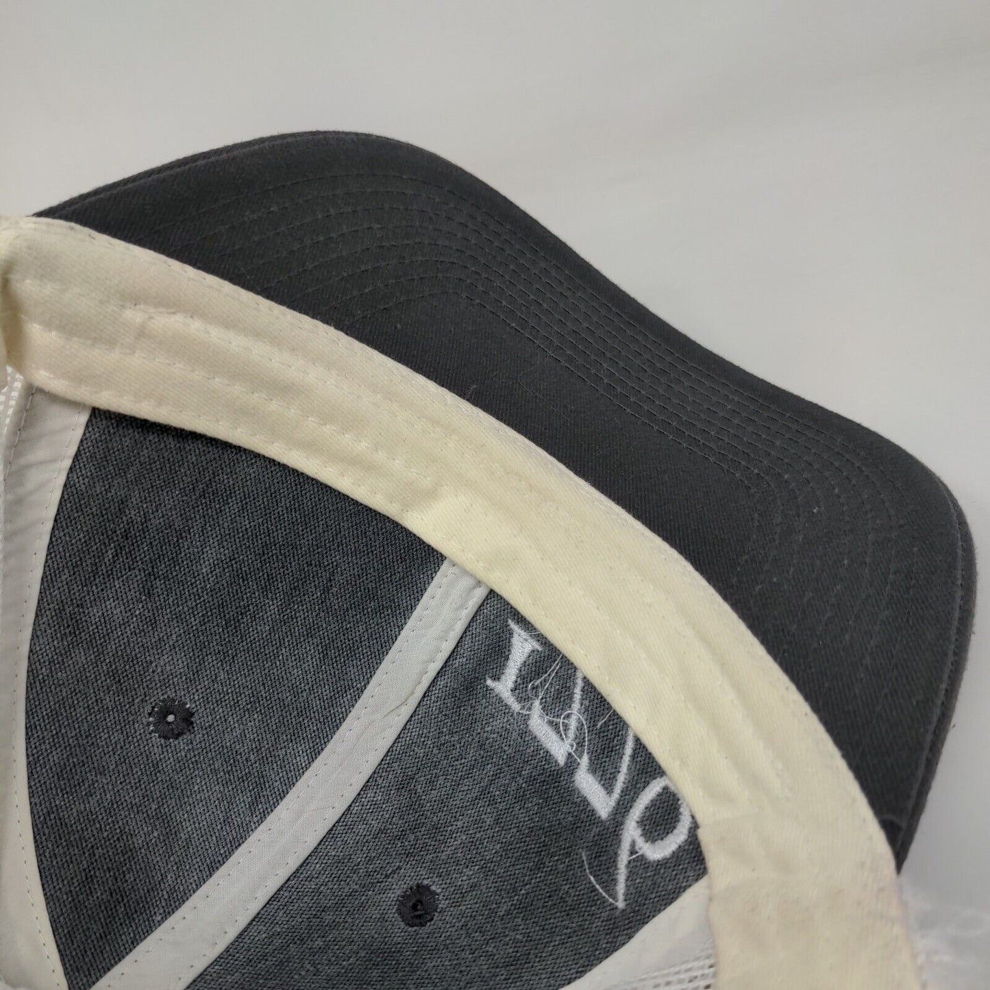 1776 Snapback Trucker Hat Gray One Size Adjustable Mesh Back Port Authority