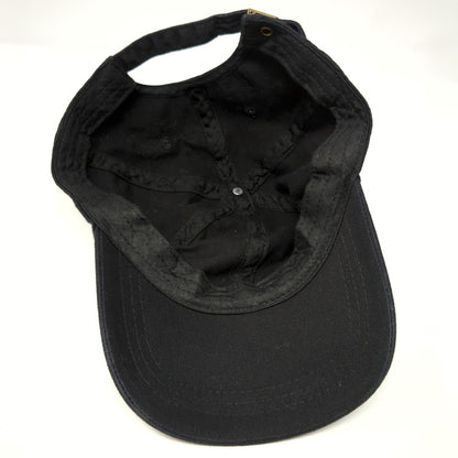 Unbranded Slideback Hat Black One Size Adjustable Solid Blank 6 Panel