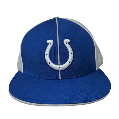 Reebok Men's Fitted Hat Blue 7 7/8 Embroidered Indianapolis Colts Logo NFL