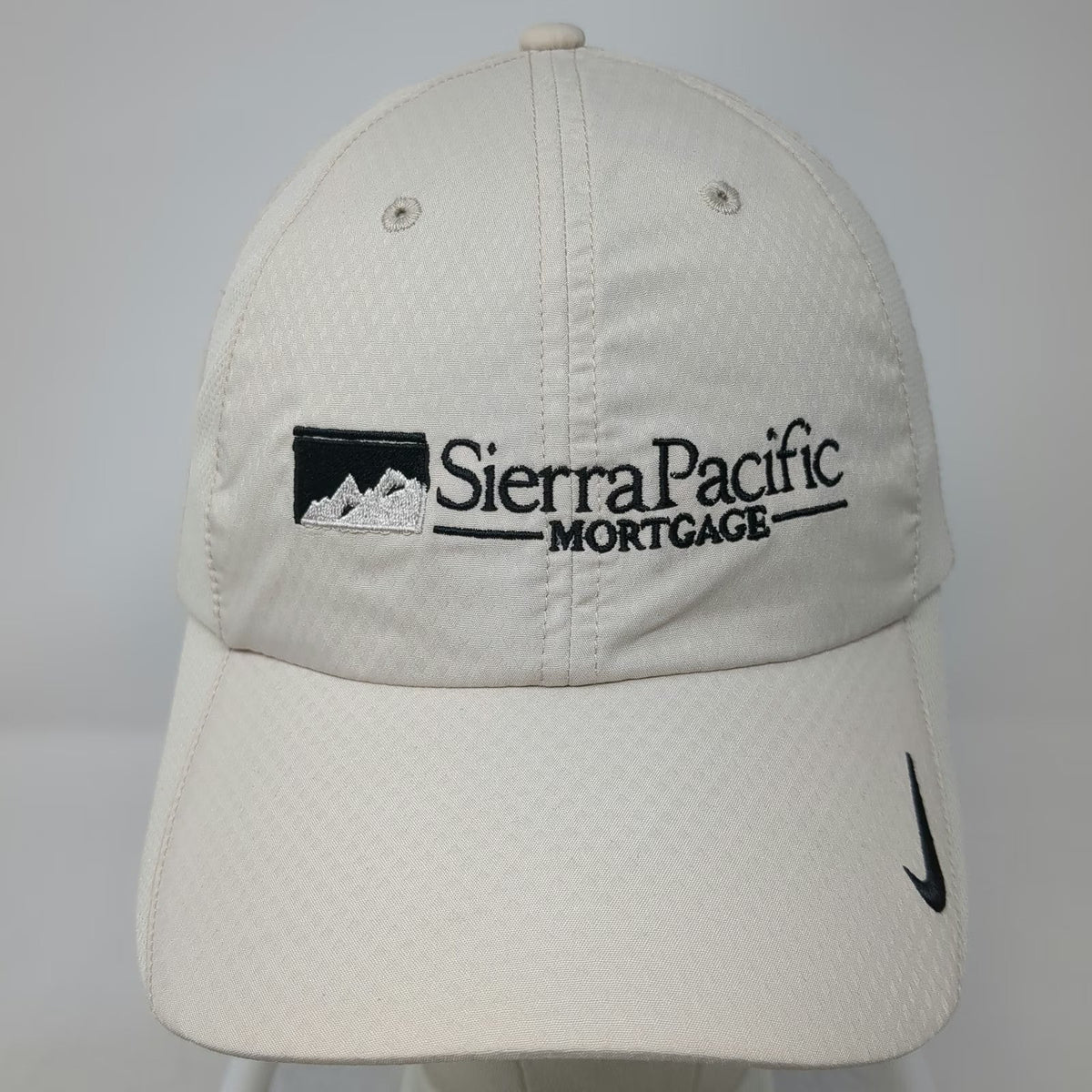 Nike Baseball Cap Beige One Size Sierra Pacific Mortgage Swoosh Strapback Hat