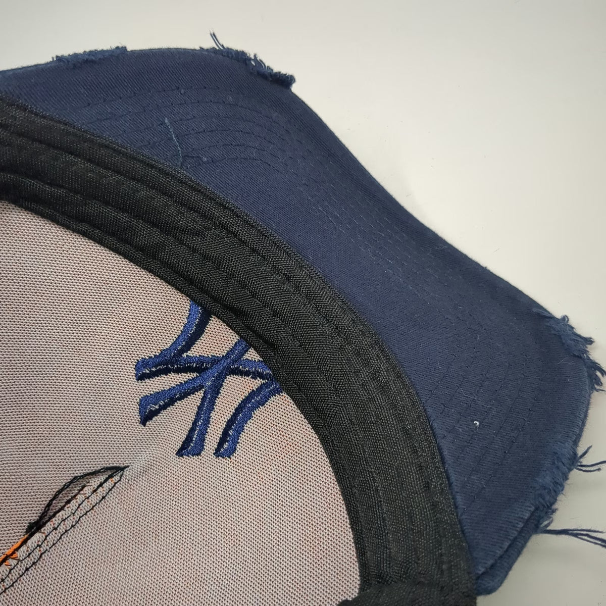 '47 Brand New York Yankees MLB 5 Panel Blue One Size Hat Distressed Cotton Slide