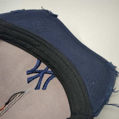 '47 Brand New York Yankees MLB 5 Panel Blue One Size Hat Distressed Cotton Slide