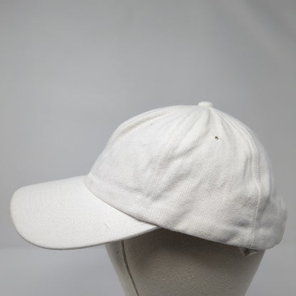Nissun Slideback Hat White One Size Adjustable Vented Holes 6 Panel Blank
