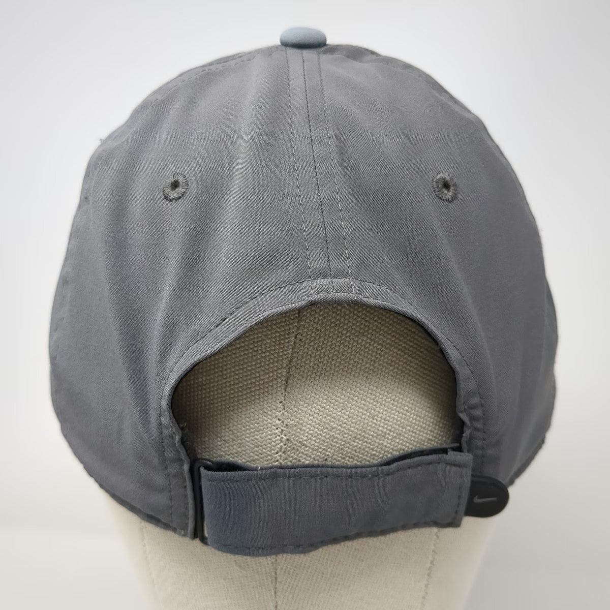 Nike Baseball Cap Gray One Size Two Tone Performance Embroidered Strapback Hat
