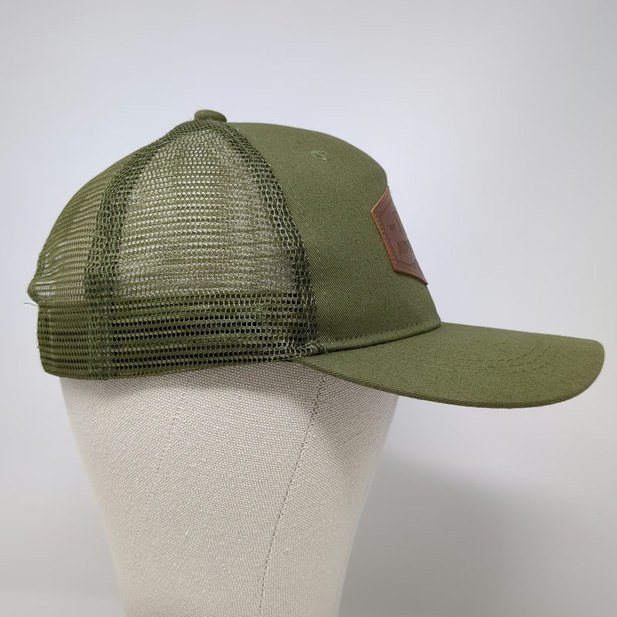 Green One Size Trucker Hat Snapback Mesh Adventure Mountain Graphic Patch Camp
