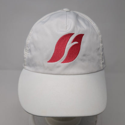 Farmasi Strapback Hat White One Size Adjustable Embroidered Vented Holes 6 Panel