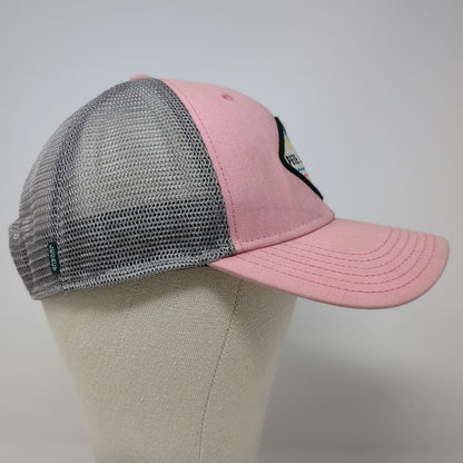 Legacy Trucker Hat Pink One Size Pete Smith's Surf Shop Mesh Patch Palm Trees