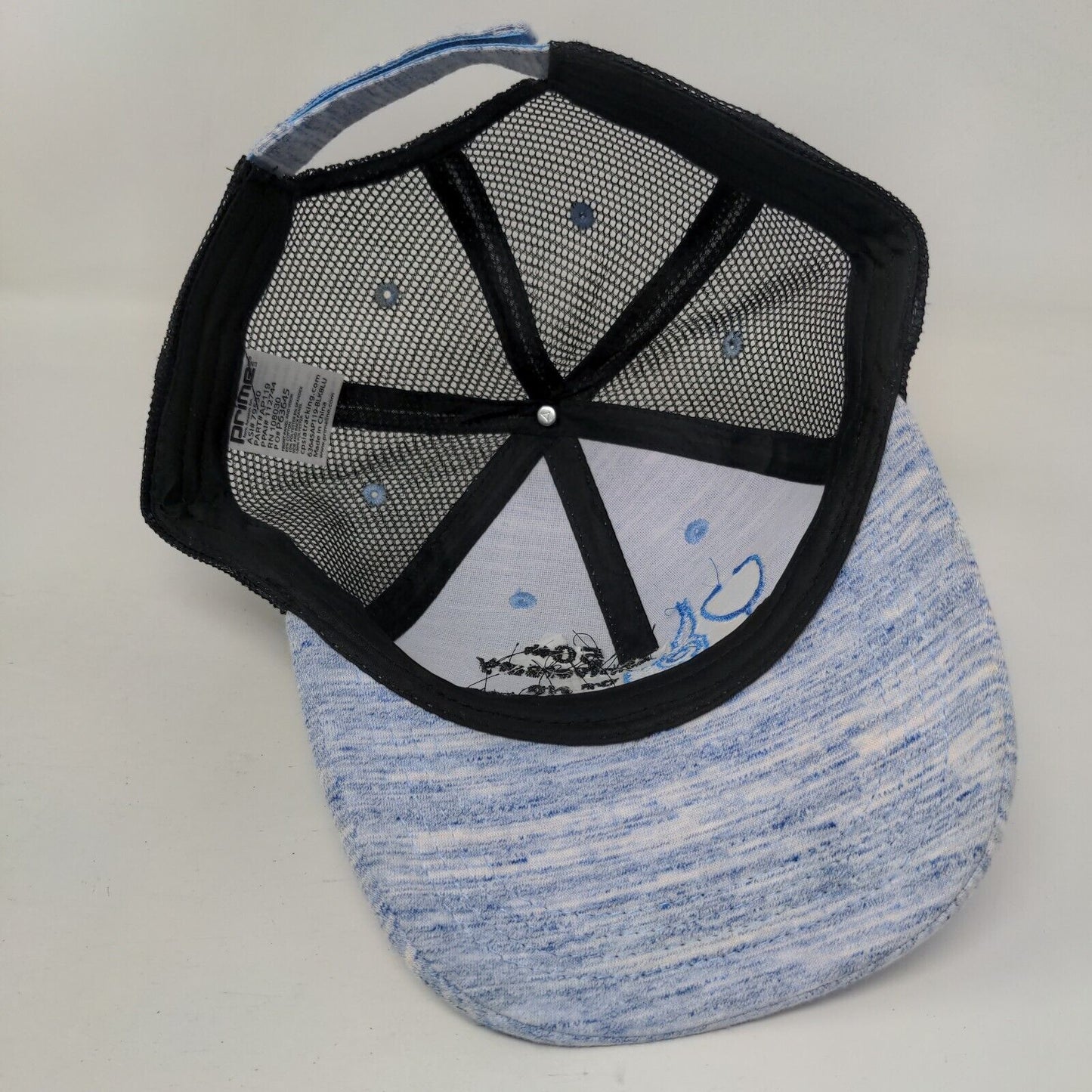 50th Anniversary Of NP Practice Strapback Trucker Hat Blue One Size Mesh Back