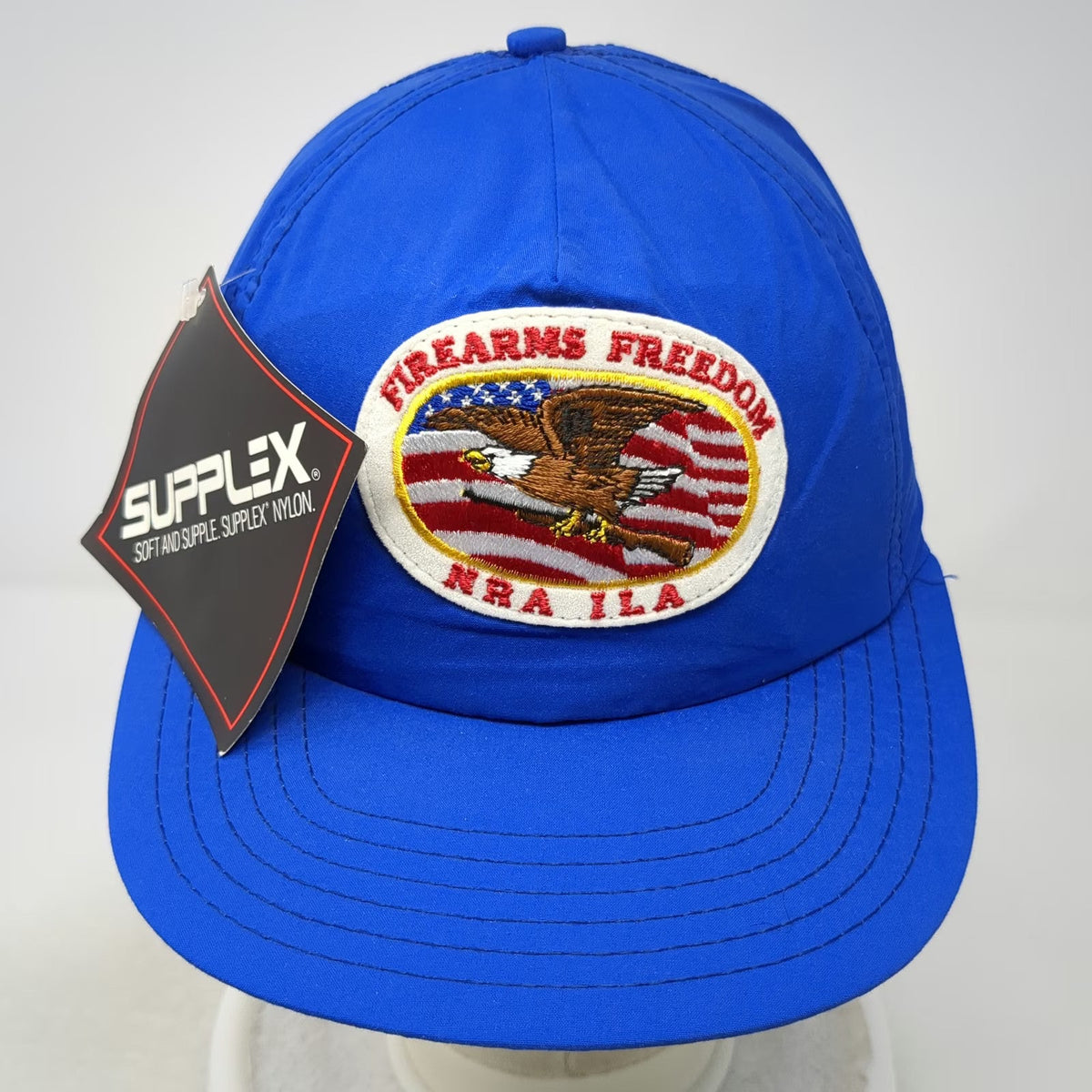 NRA 5 Panel Blue Hat One Size Firearms Freedom ILA Supplex Nylon Snapback