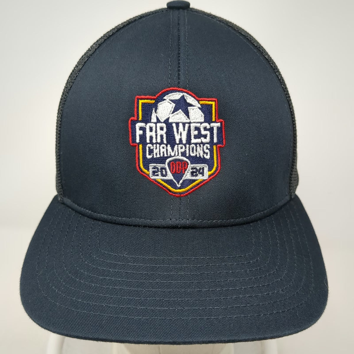 Pacific Headwear Blue One Size Trucker Hat Far West Champions ODP 2024 Mesh
