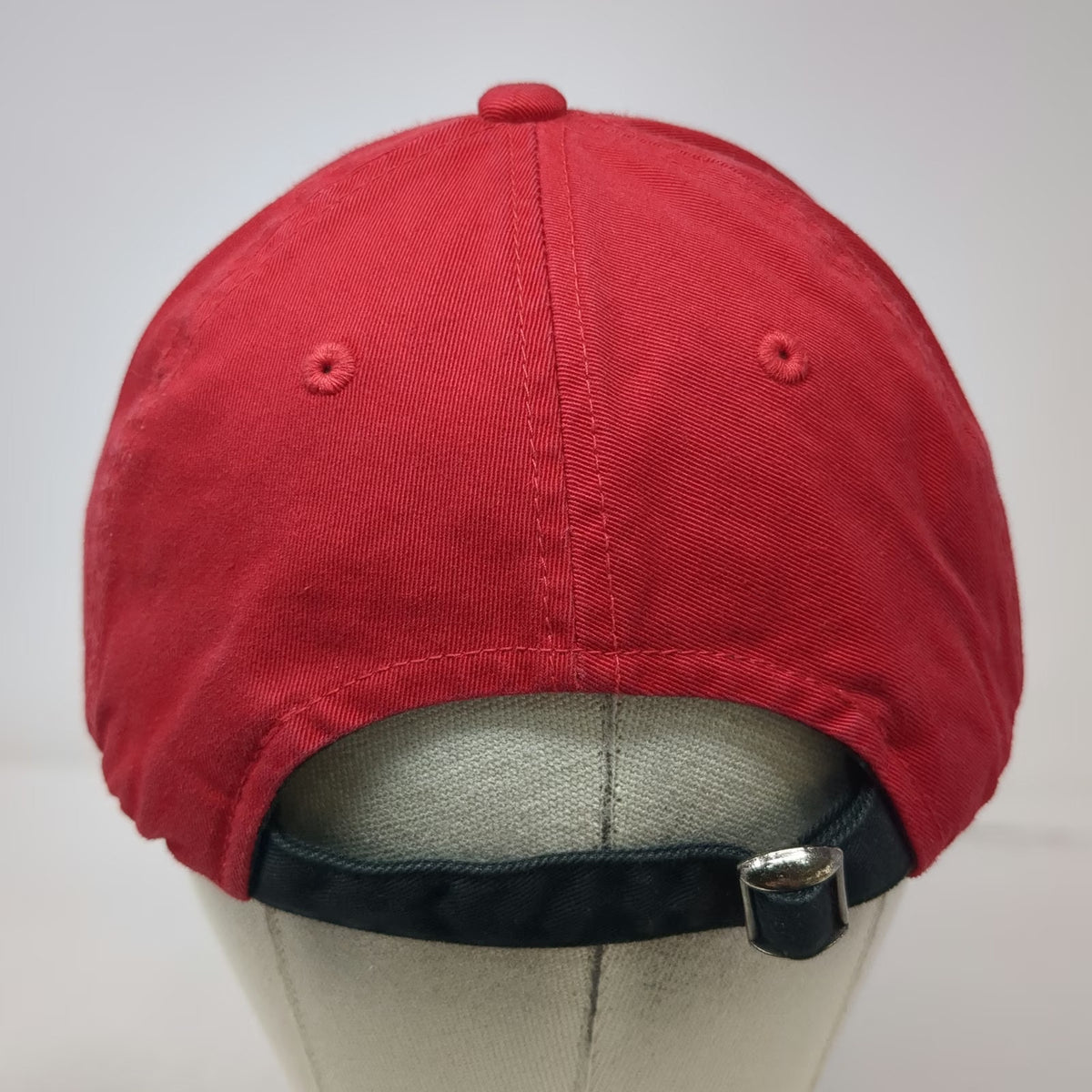 Cabela's Baseball Cap Red White Black One Size Slideback Embroidered Patch Hat