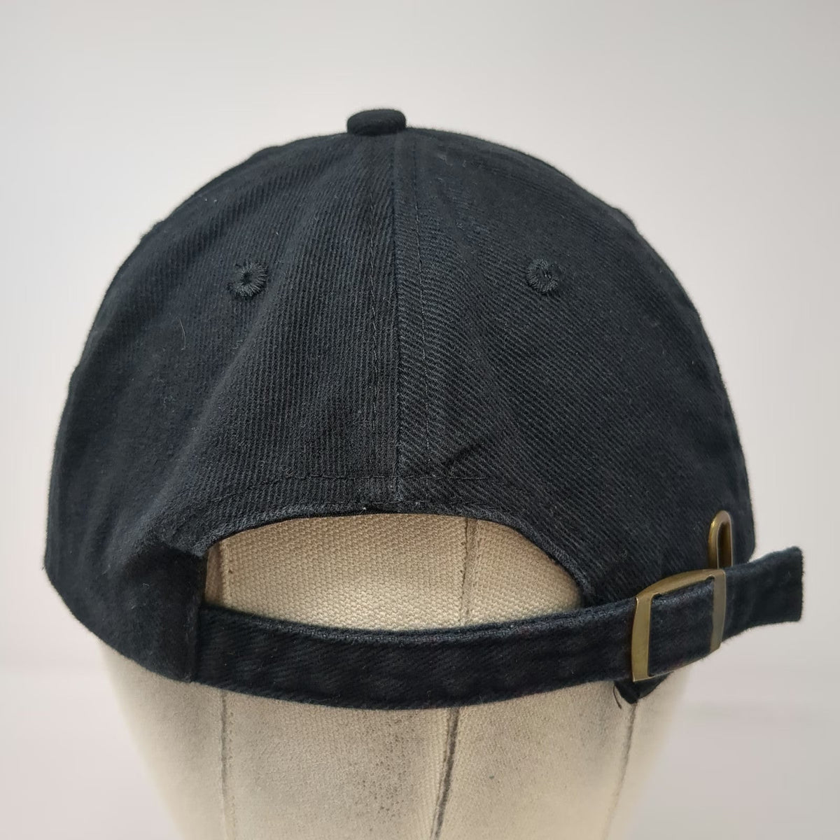 Apollo Baseball Cap Black One Size Slideback Strap Unstructured Blank Plain Hat