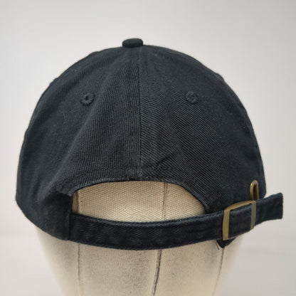 Apollo Baseball Cap Black One Size Slideback Strap Unstructured Blank Plain Hat