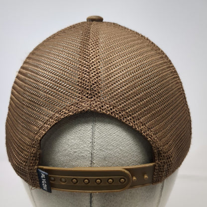 Flylow Trucker Hat Brown One Size Just Here For The Vibe Wave Patch Mesh Back