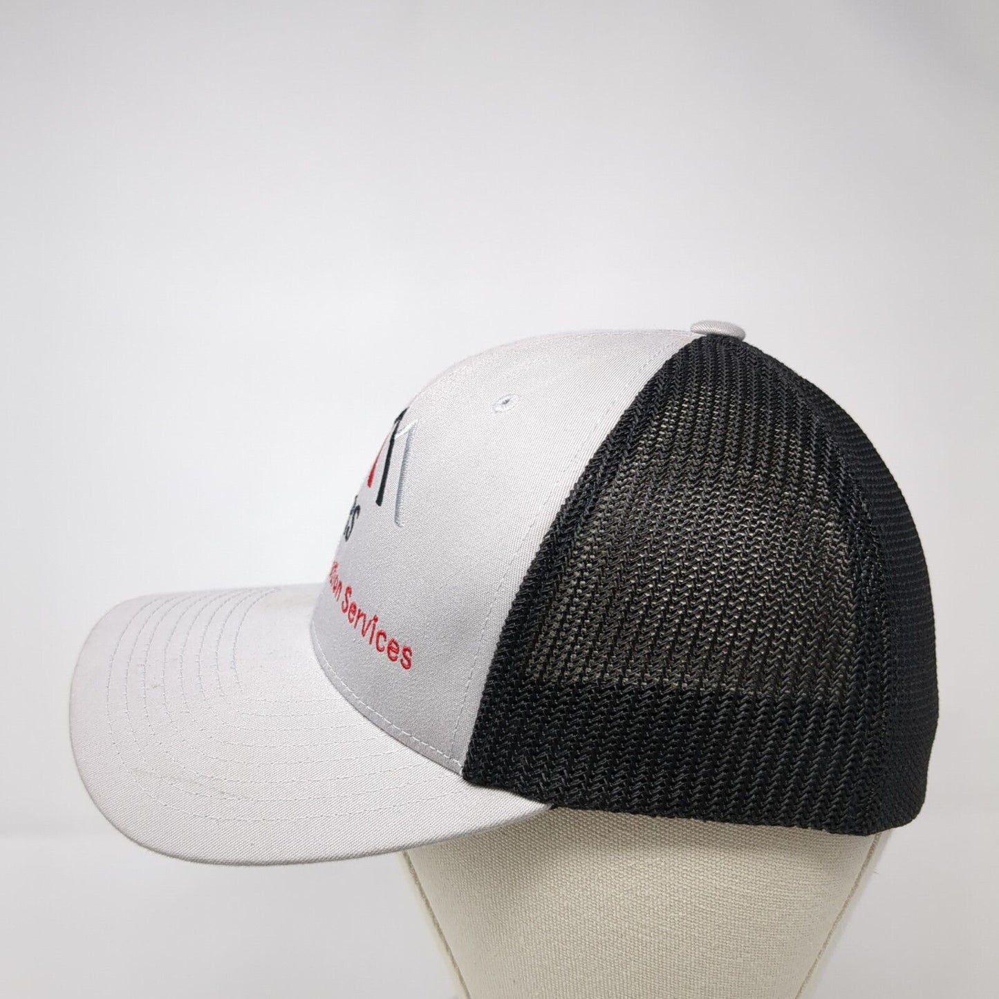 QRS Quality Restoration Services Fitted Trucker Hat Gray S/M Port Authority