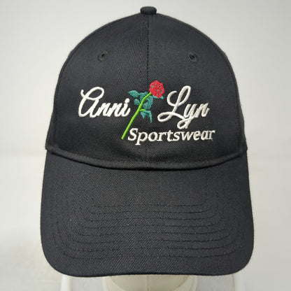 Anni Lyn Sportswear Snapback Hat Black One Size Rose Embroidery Polyester Cotton