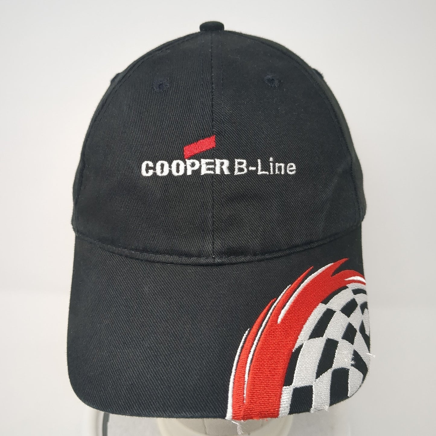 Cooper B-Line Strapback Baseball Cap Black One Size Adjustable Embroidered